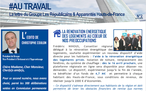 Lettre du Groupe Les Républicains & Apparentés Hauts-de-France n°2