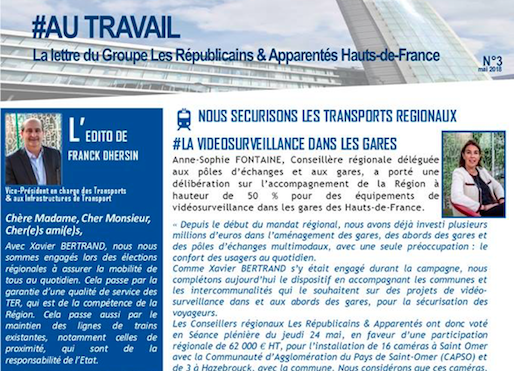 Lettre du Groupe Les Républicains & Apparentés Hauts-de-France n°3