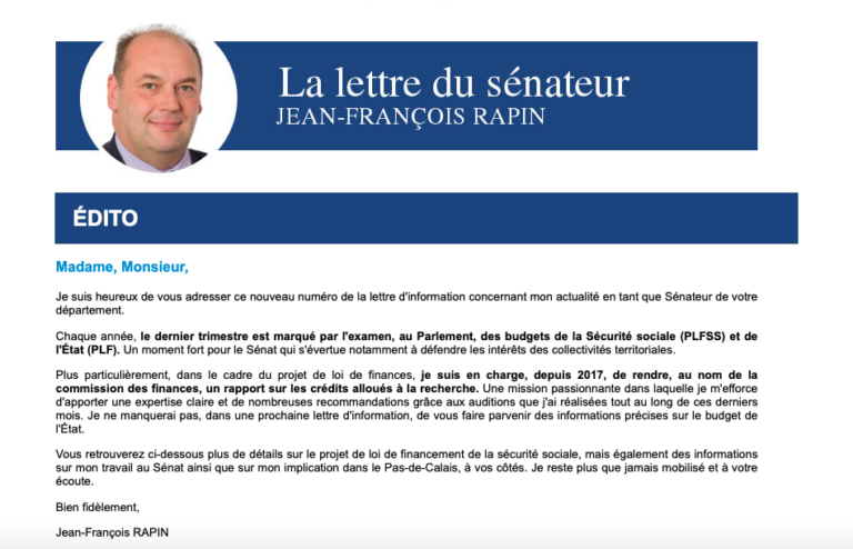 Lettre de novembre 2019