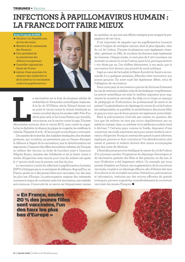 La Revue du Trombinoscope – Tribune Vaccination