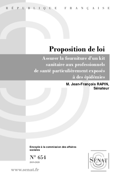 Dépôt d’une proposition de loi