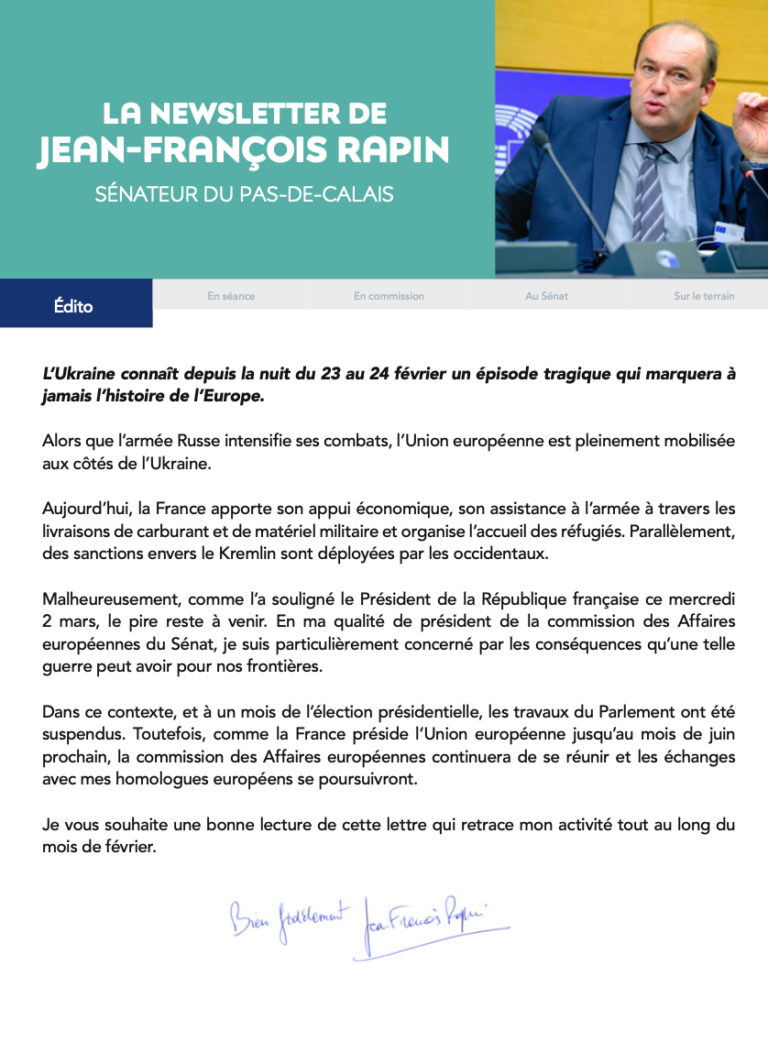 Lettre d’information février 2022