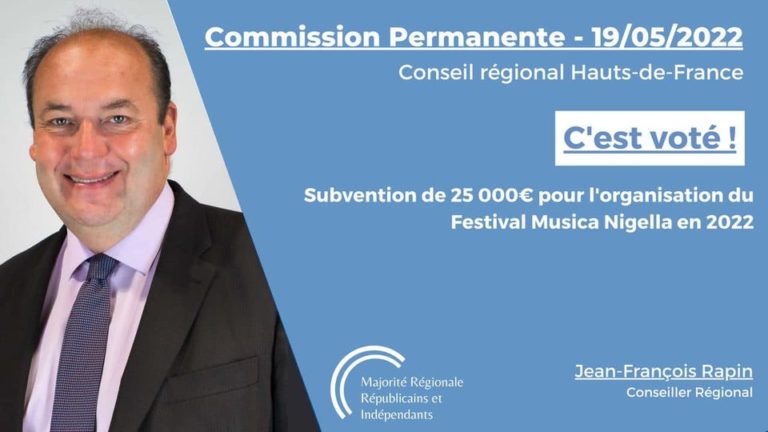 La Région Hauts-de-France accompagne le Concerts & Festival Musica Nigella