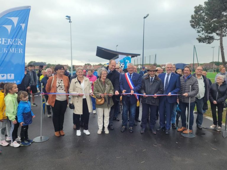 Ce samedi matin à Berck sur Mer, inauguration de la piste d’athlétisme et du ter…