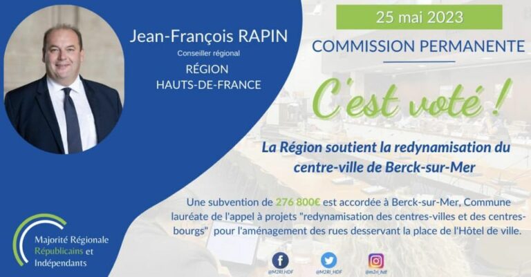 Engagée auprès des communes et des intercommunalités, la Région Hauts-de-France …